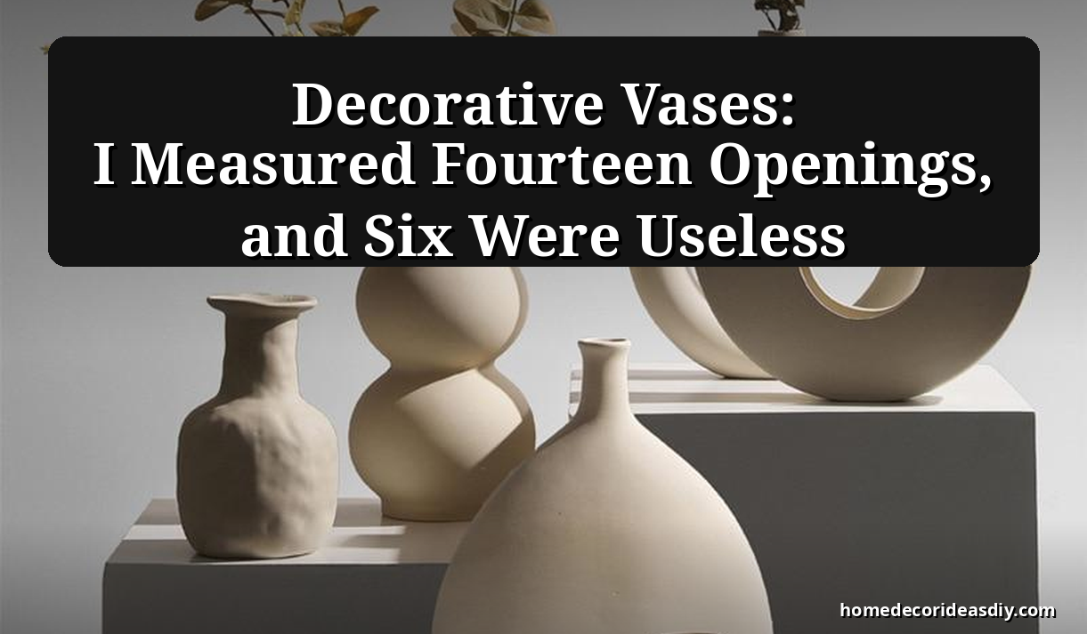 Decorative Vases: I Measured Fourteen Openings and Six Were Useless