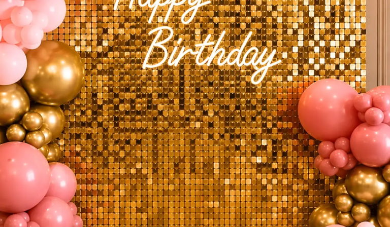 Elegant balloon frame wall backdrop for home decor for birthday celebration
