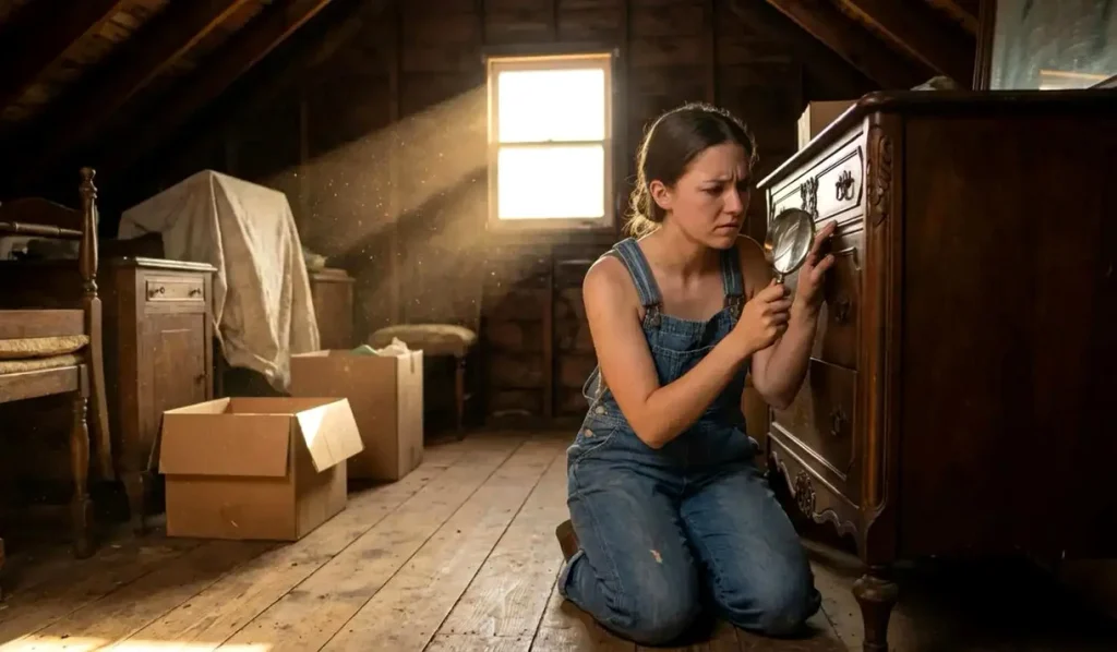 Collected vintage home with unexpected thrift finds that stayed for years