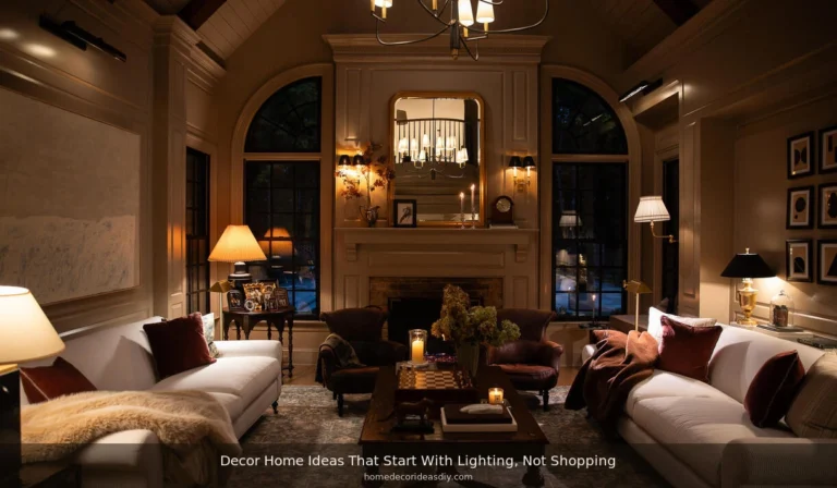 Decor Home Ideas That Start With Lighting, Not Shopping