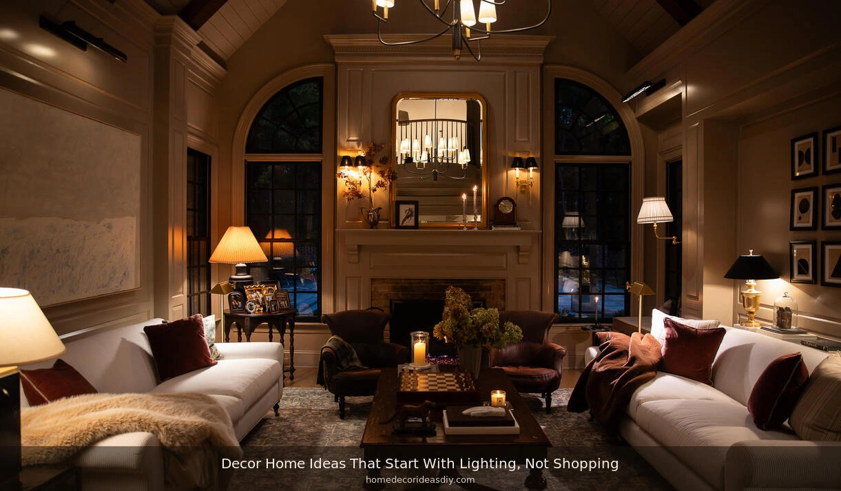 Decor Home Ideas That Start With Lighting, Not Shopping