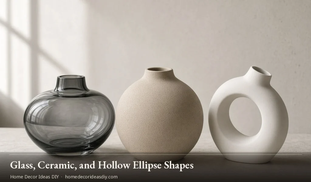 Glass, Ceramic, and Hollow Ellipse Shapes — Home Decor Ideas DIY