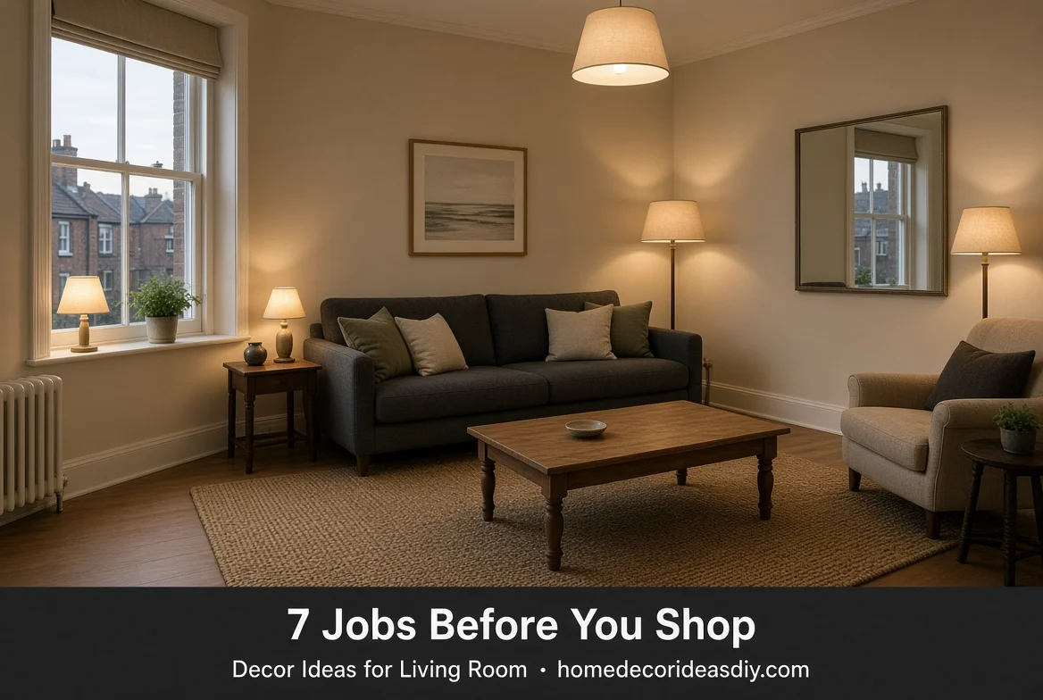 Home Decor Ideas for Living Room: 7 Jobs to Do Before You Shop