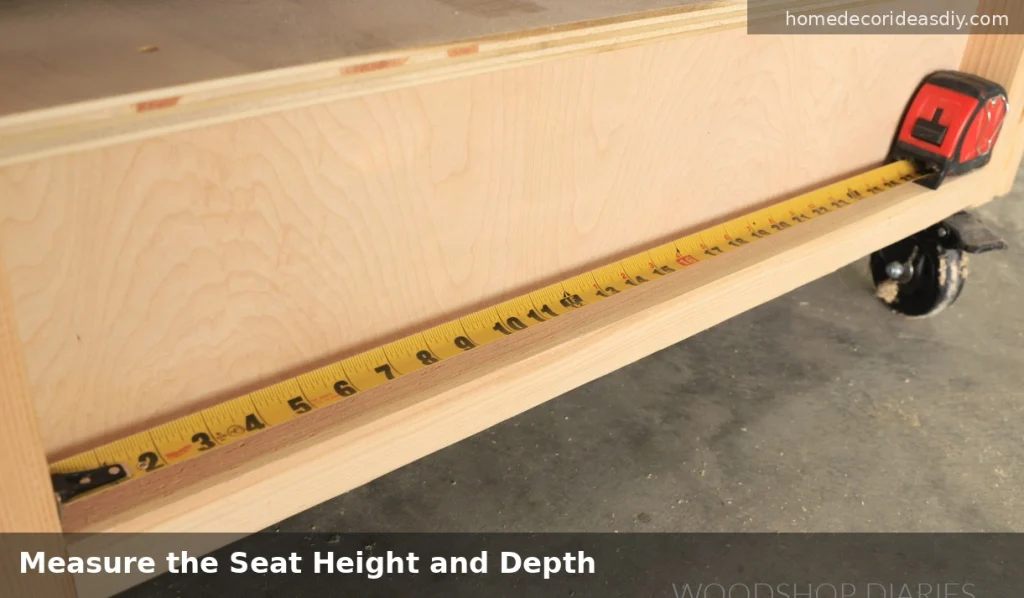 DIY bench from old furniture seat height and depth measurements