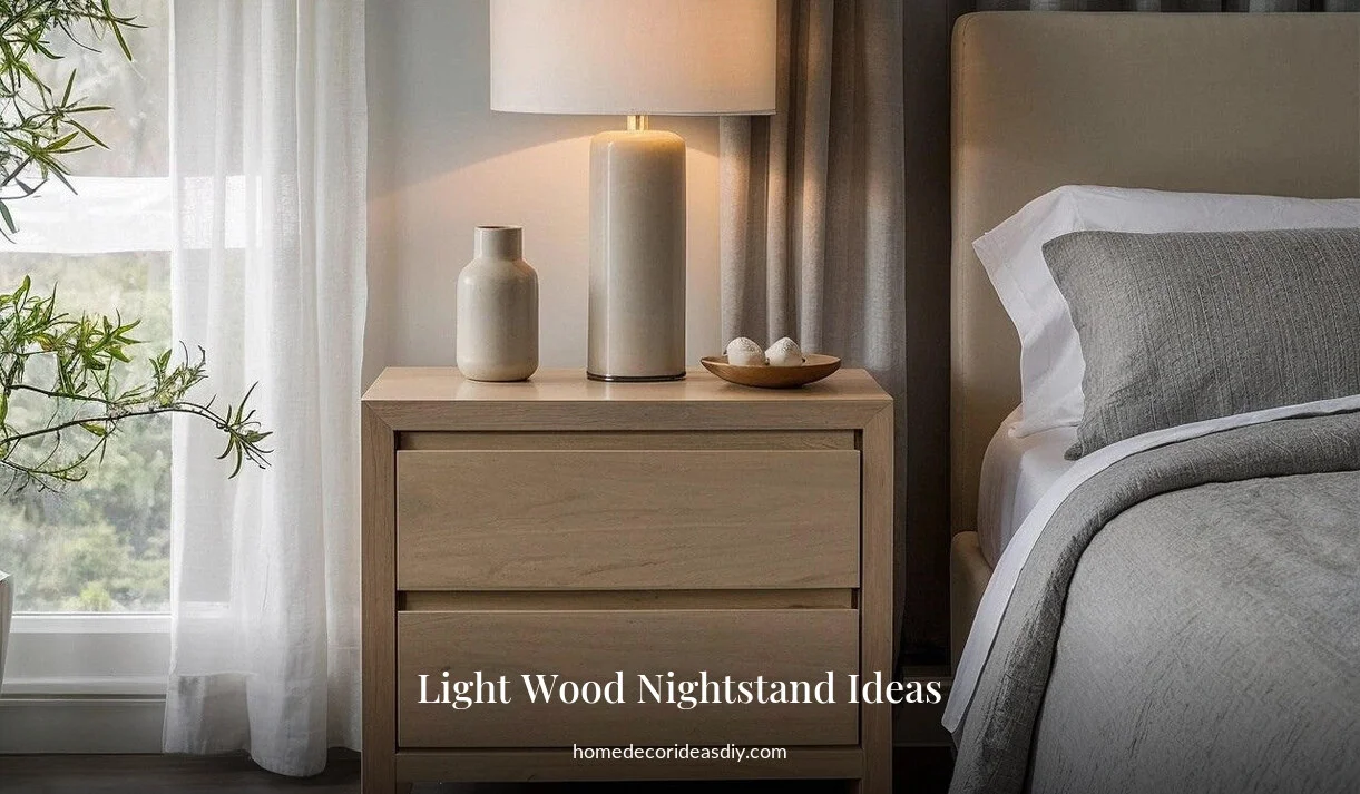 Light Wood Nightstand Ideas for a Room That Already Has Wood Floors