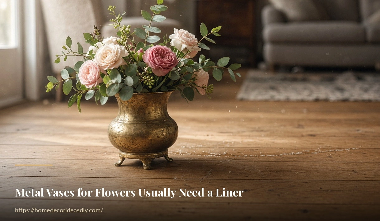 Metal Vases for Flowers Usually Need a Liner
