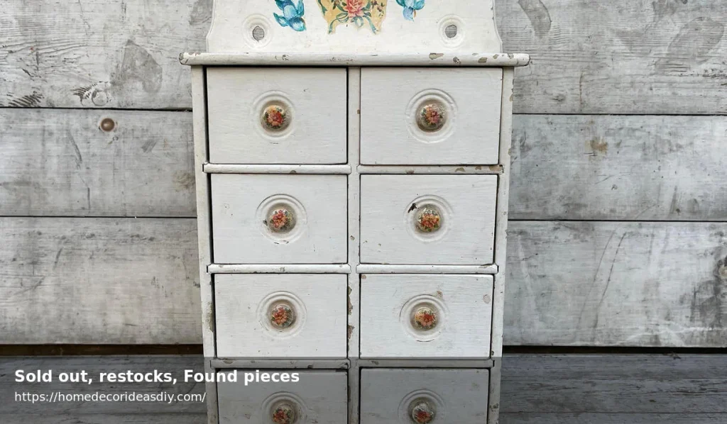 Chippy drawer cabinet like the Found aisle in the Decor Steals Catalog
