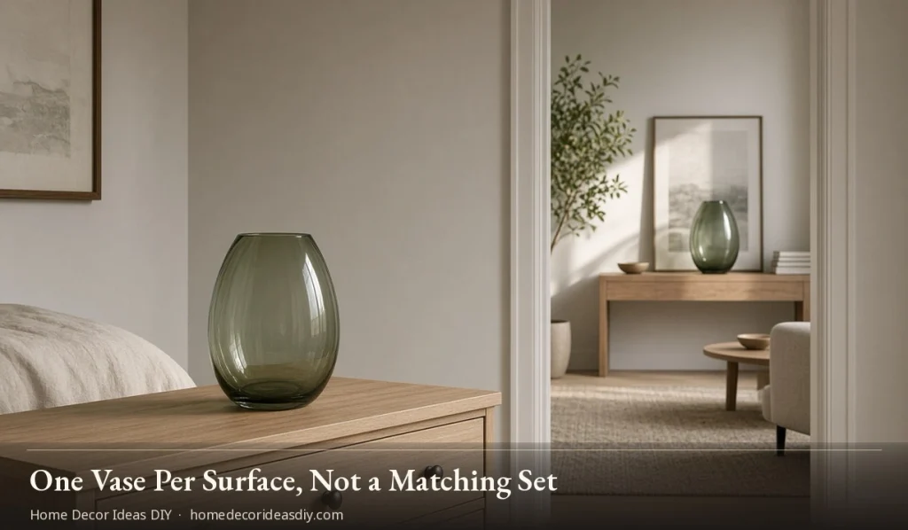  One Vase Per Surface, Not a Matching Set — Home Decor Ideas DIY
