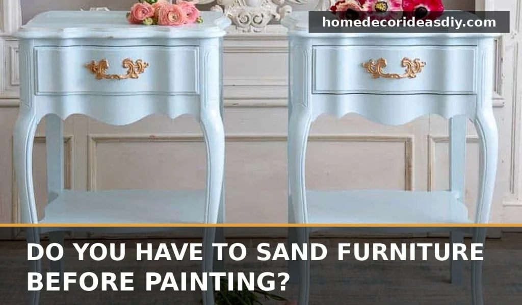 Do you have to sand furniture before painting – pale blue nightstands painted without sanding
