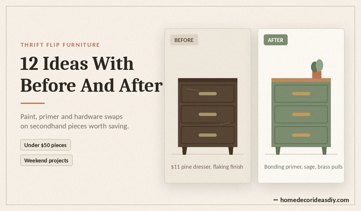 12 Thrift Flip Furniture Ideas With Before And After