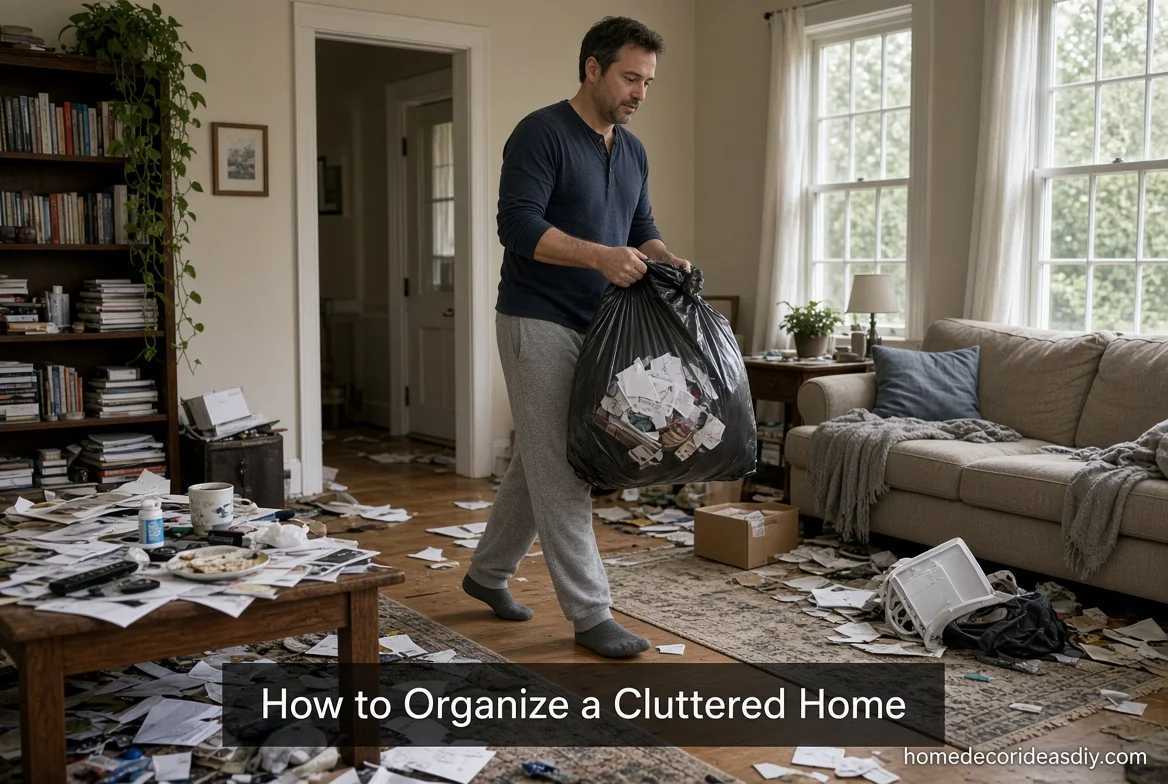 How to Organize a Cluttered Home, Starting With One Trash Bag